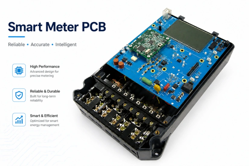 Smart Meter PCB for AMI Networks, Tamper Detection, and 20-Year Field Life