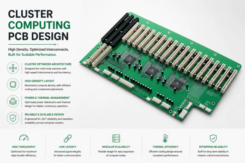 Cluster-Computing-PCB: Blade-Server, InfiniBand-Interconnects und MPI-Verarbeitungsknoten
