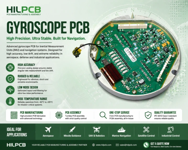 Fabbricazione di PCB per Giroscopi per Navigazione Inerziale, Assemblaggi IMU e Sistemi di Sensori FOG