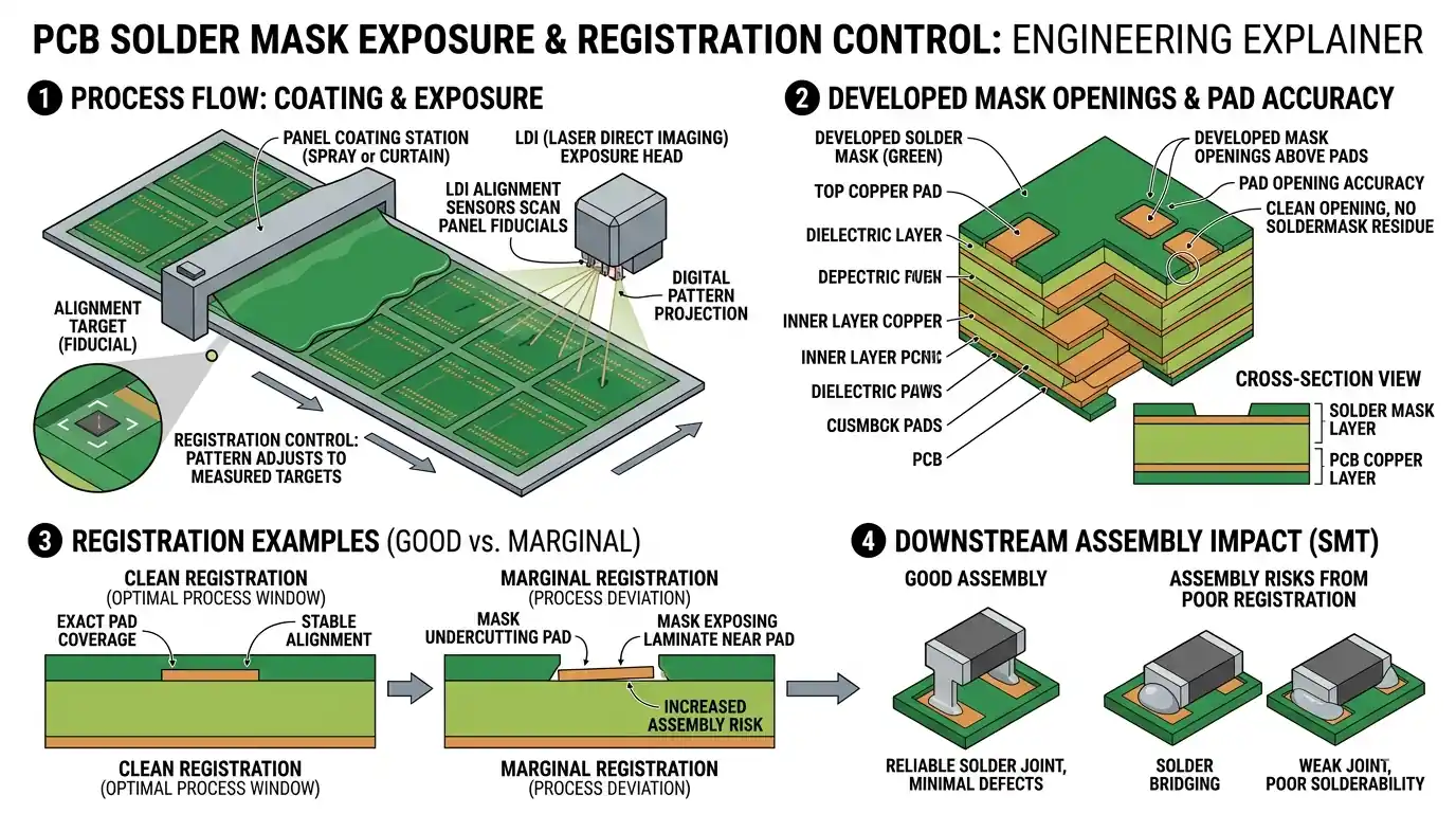 Контроль soldermask exposure и производственного процесса PCB