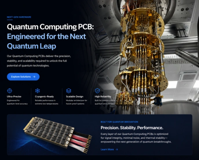 Quantum Computing PCB für Qubit-Kontrolle, kryogenes Auslesen und skalierbare Quantensysteme