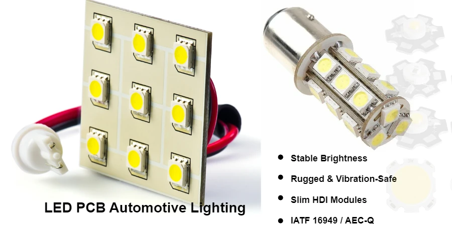 LED PCB for Automotive Lighting: Meeting Industry Standards and Performance