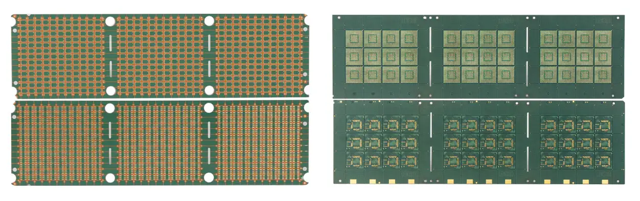 Transition balle-substrat avec réglage d'antipad et barrières de vias pour haute vitesse